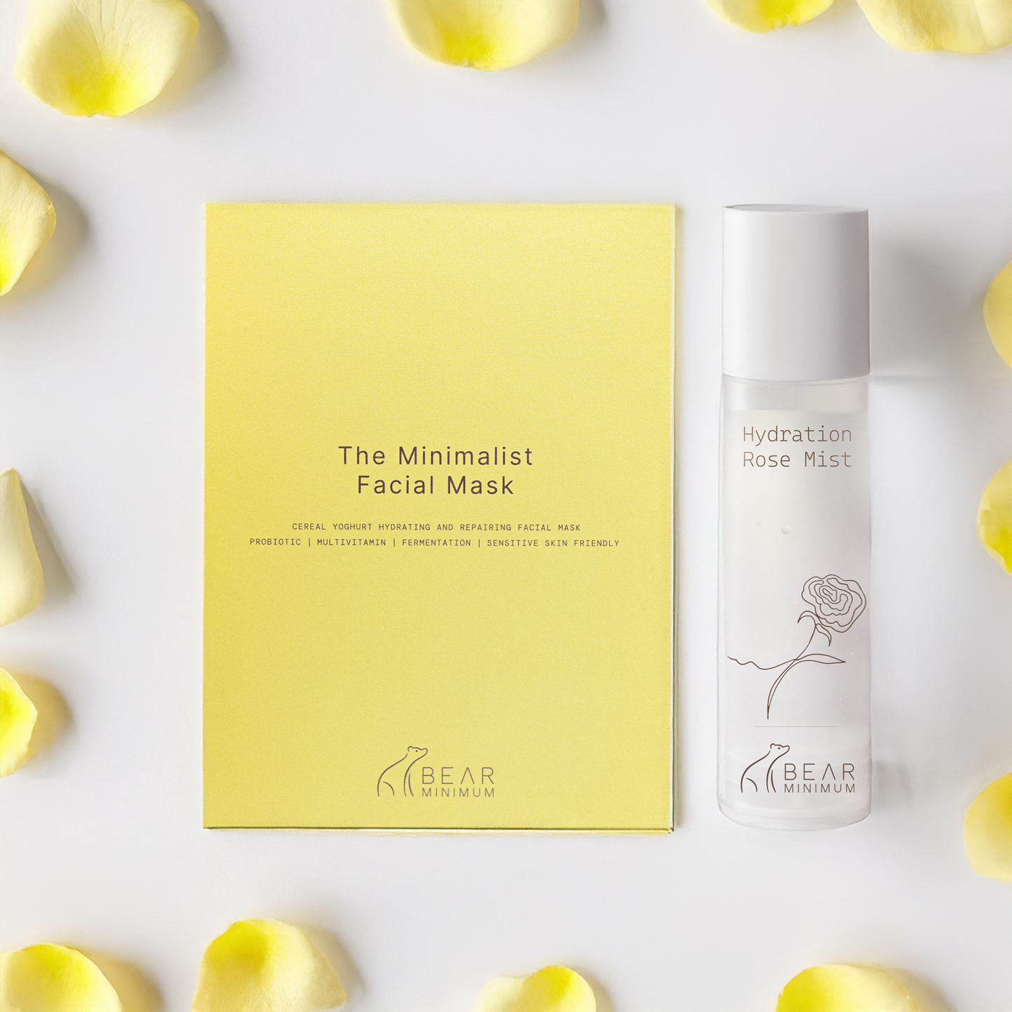 14-Day Post-Workout Recovery Set (3 Facial Masks + 1 Hydration Rose Mist)